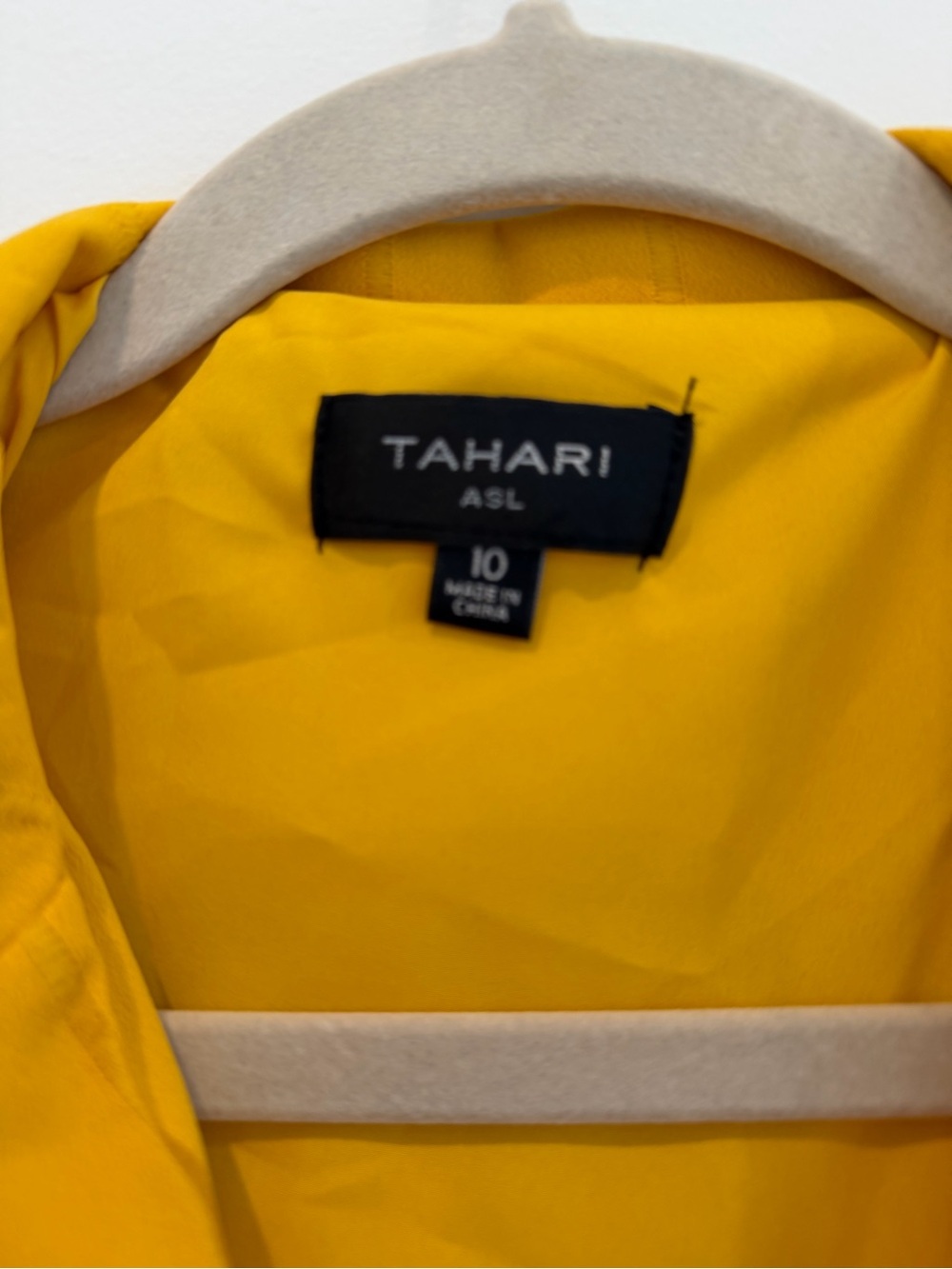 Tahari ASL Mustard Yellow Button-Front Dress - Picture 3 of 3